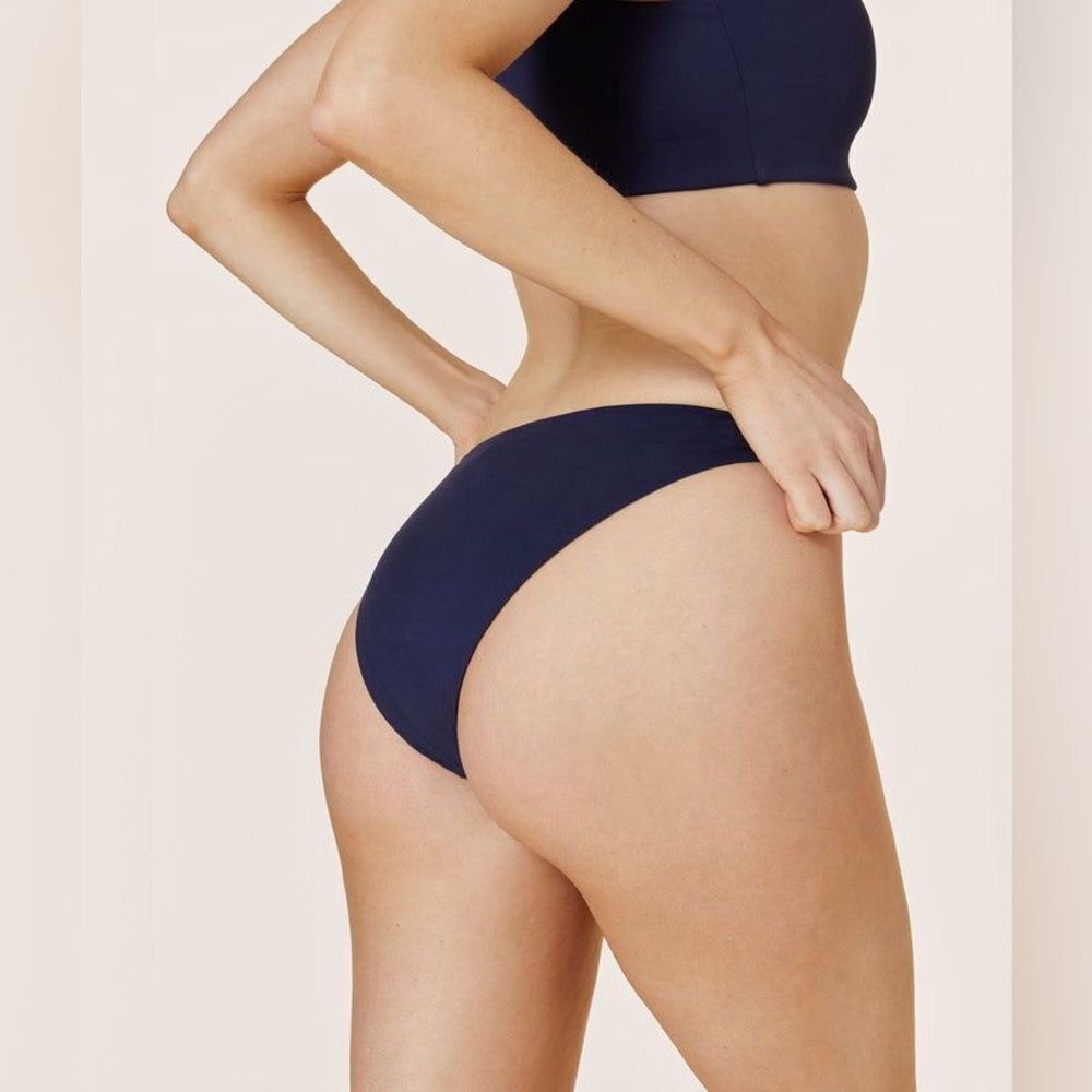 Andie Swim The Cheeky Bikini Bottom Navy Blue Women's Size XS NEW NWT